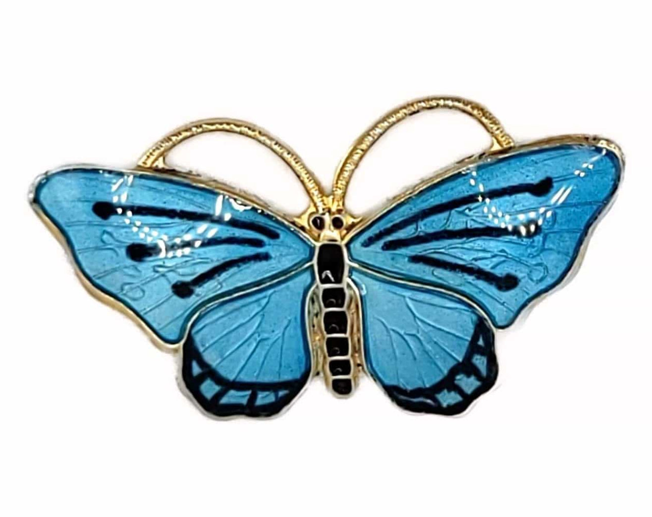 OPRO Jewelry VTG Ole Petter Raasch Olsen OPRO Norway Gilt 925SS & Enamel Butterfly Brooch