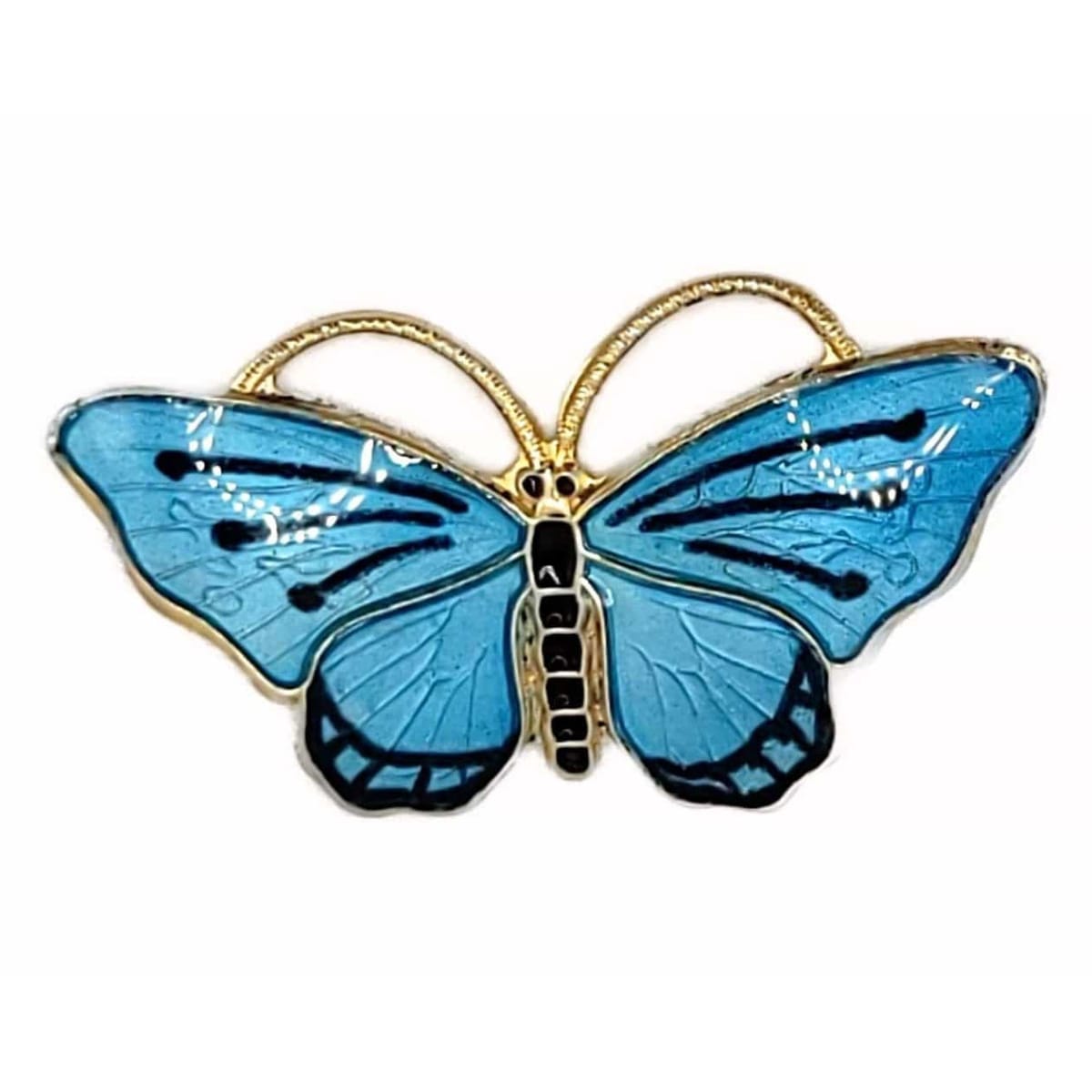 OPRO Jewelry VTG Ole Petter Raasch Olsen OPRO Norway Gilt 925SS & Enamel Butterfly Brooch