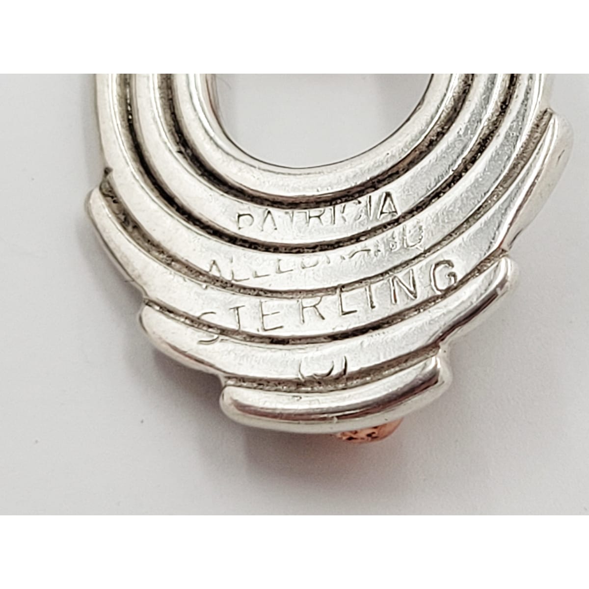 Patricia Allebrand Jewelry Designer Patricia Allebrand Sterling & Copper Modernist Earrings C. 1980/90s