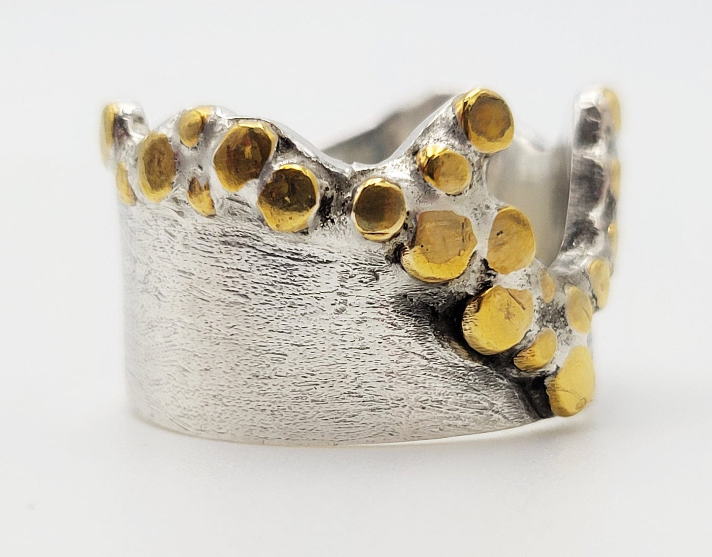 RBT Jewelry Vintage Sterling Silver and Gold Abstract Modernist Ring RBT?