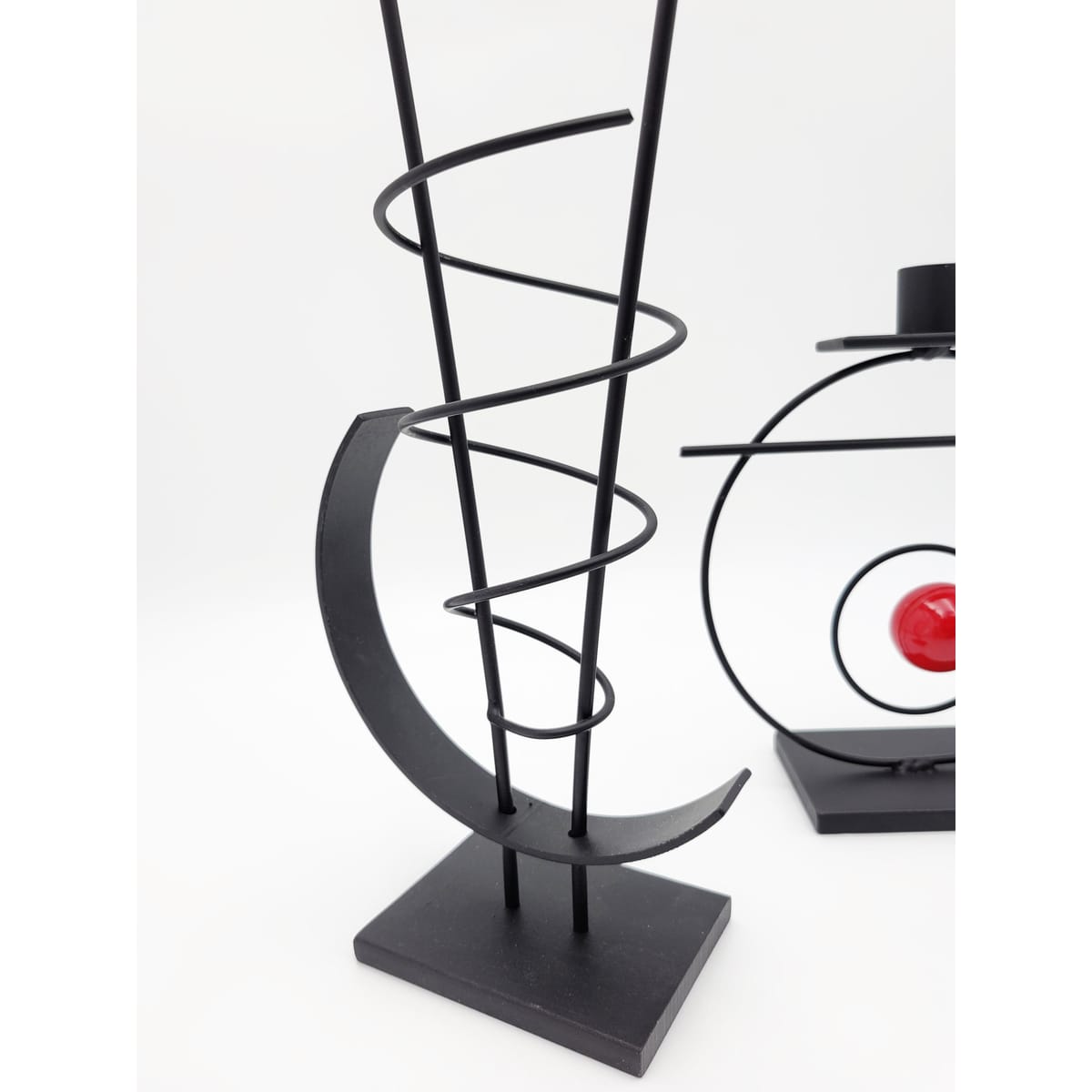 Rick Martin Clock and Candleholder Rick Martin Abstract Modernist Pop Art Memphis Style Clock & Candleholder