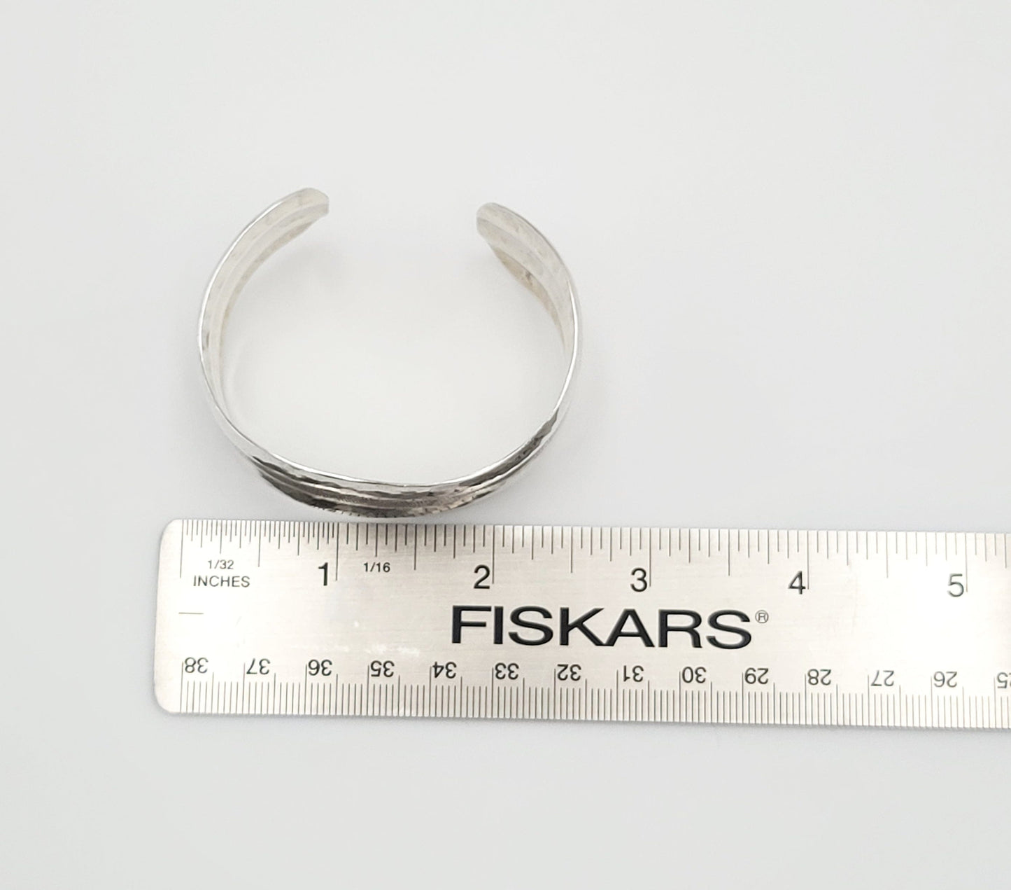 Rohner Jewelry Vintage Designer Rohner Sterling Silver Abstract Modernist Wide Cuff Bracelet