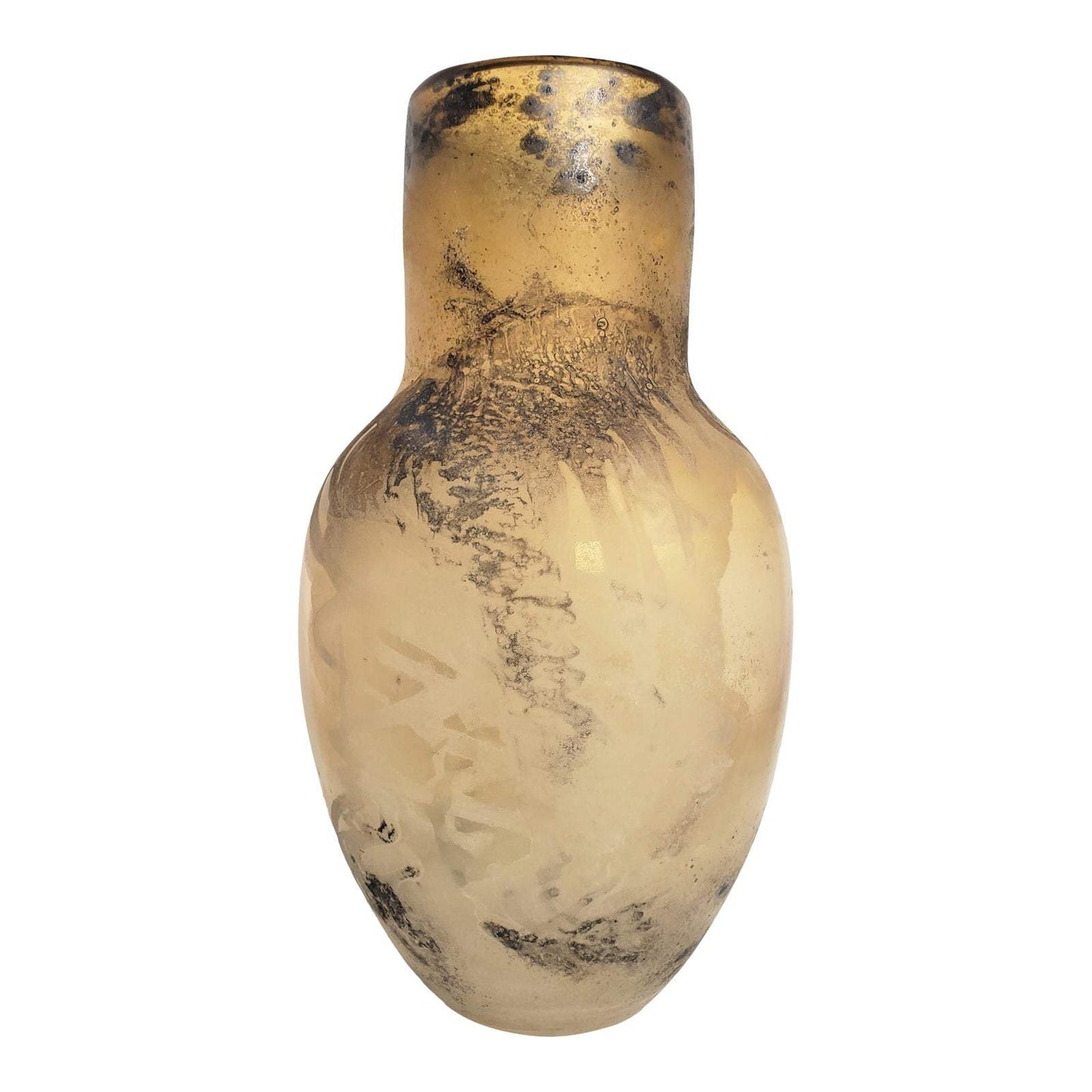 Seguso Italy Vase Rare Large Scale Mid Century Seguso Vetri d'Arte Italy Monumental Corroso Vase