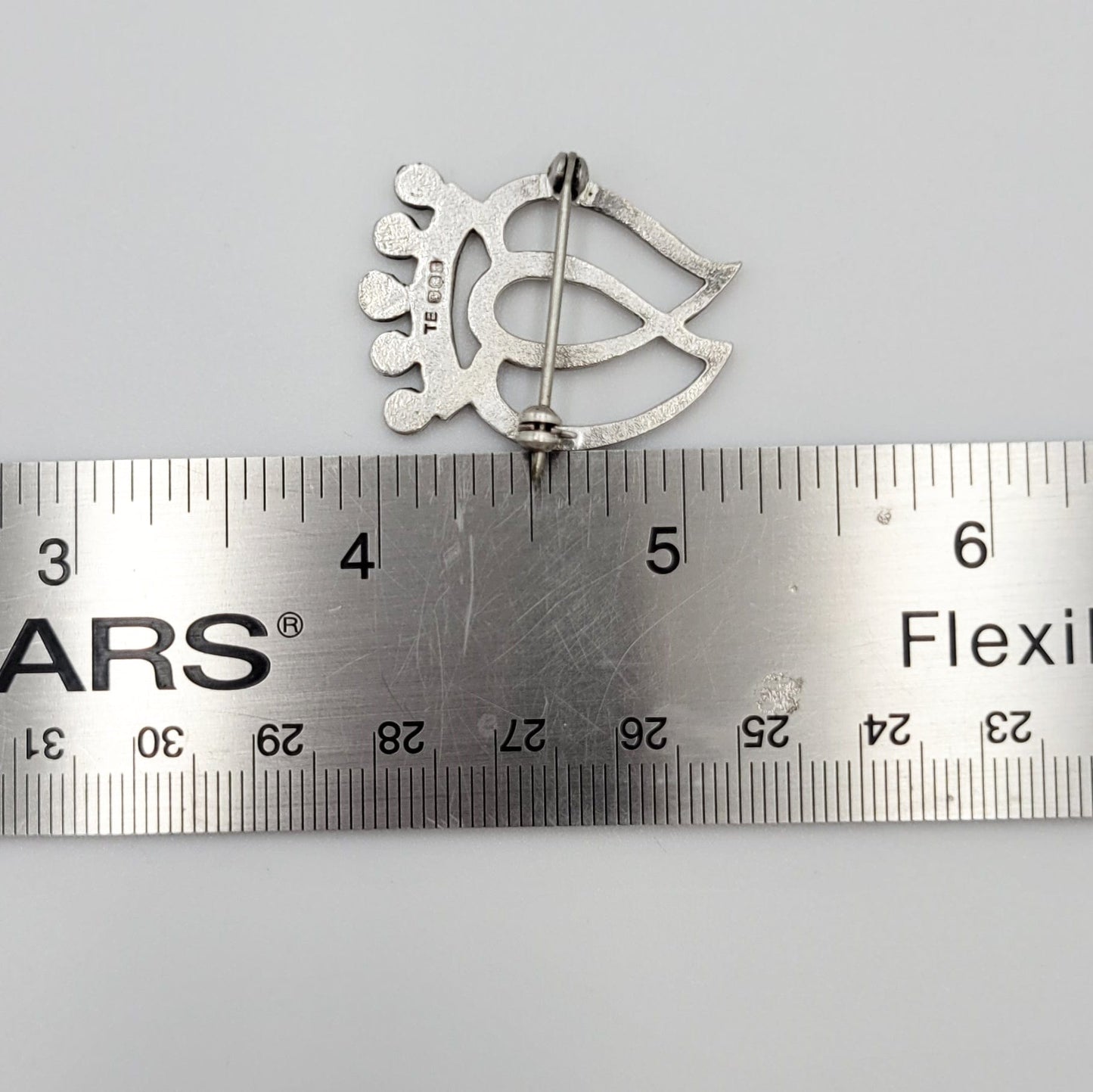 Sterling Silver Jewelry Edinburgh Scotland Designer Sterling Brooch Kilt Pin Hallmarked Dated 1988