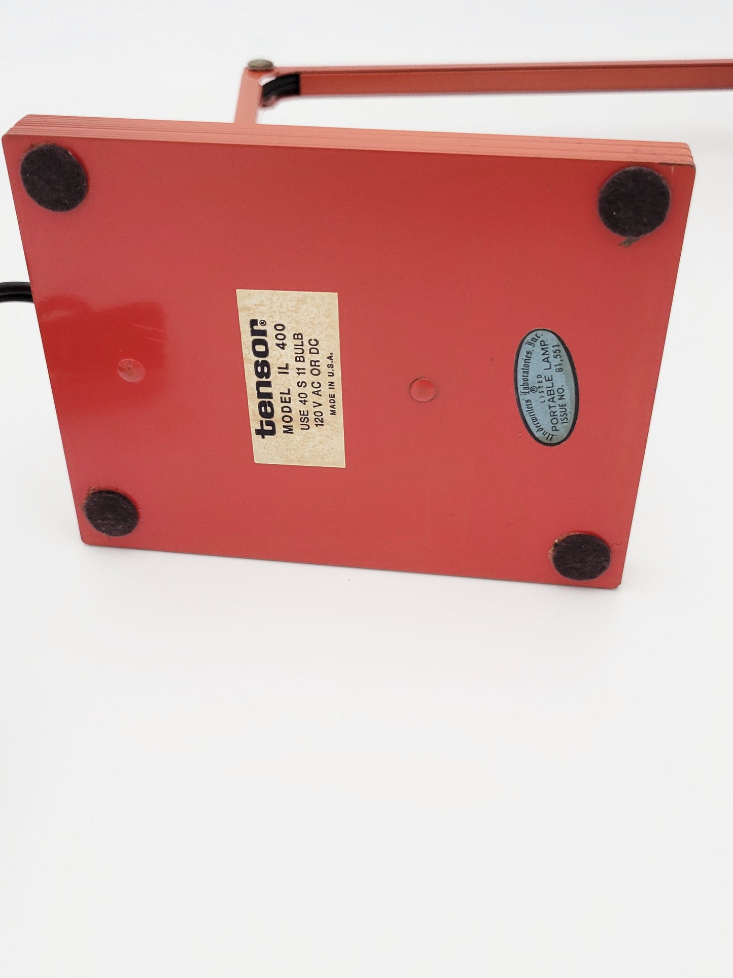 Tensor Lighting Rare Jay Monroe for Tensor Atomic Orange Articulated Desk Table Lamp 1960s