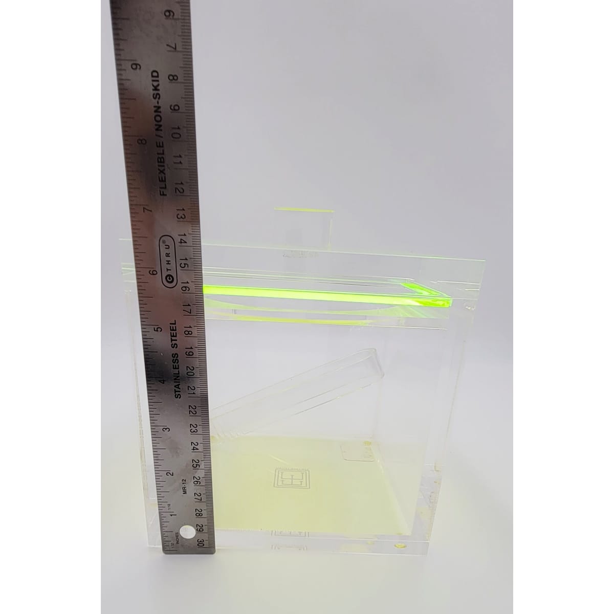 Tinsley Mortimer Ice Bucket Neon Green Yellow Solid Lucite Ice Bucket