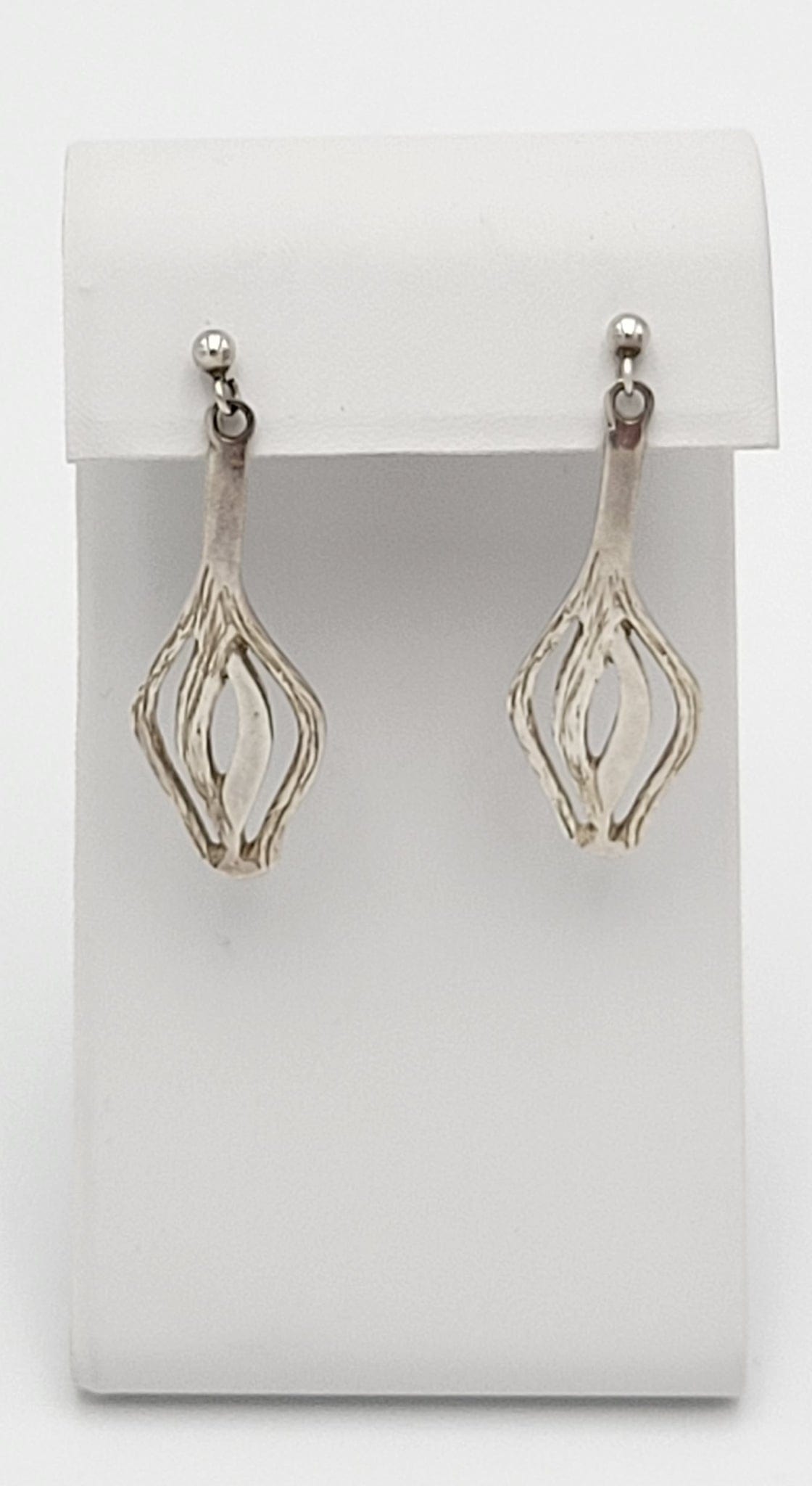 TMHM Jewelry Denmark Artisan Gunvar Helleberg Vintage Sterling Earrings