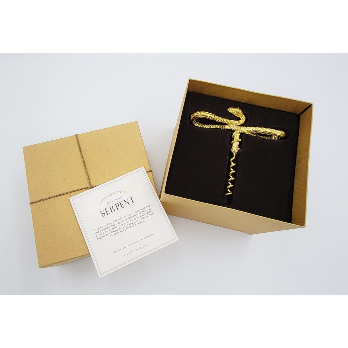 Williams Sonoma Corkscrew Rare Vintage Pottery Barn Limited Edition Gold Plated Serpent Corkscrew NIOB