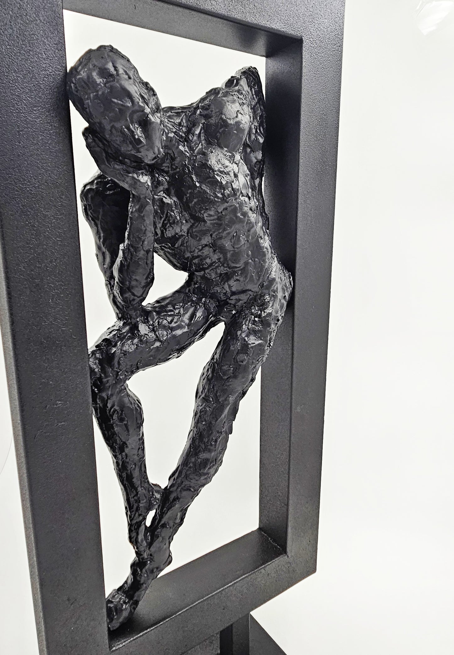 Austin Prod Post Mod Impressionist Gerard Koch Man in Frame Sculpture 2000s