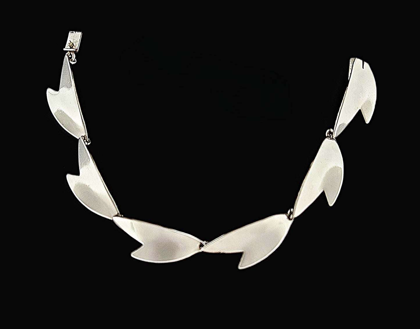 Arne Johansen Denmark Abstract Modernist Sterling Bracelet Brooch Set 1960s, alternate product view 6