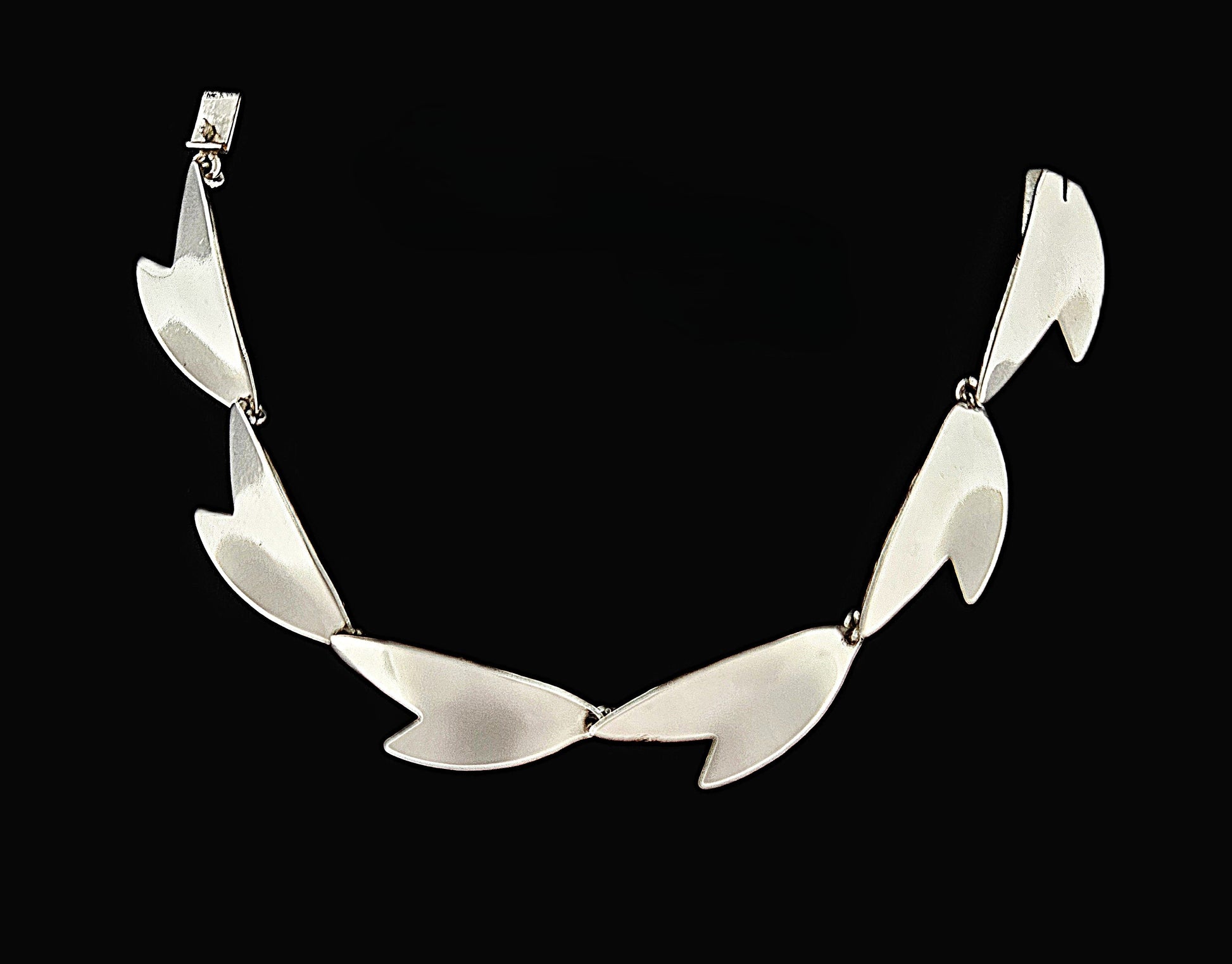 Arne Johansen Denmark Abstract Modernist Sterling Bracelet Brooch Set 1960s, alternate product view 6