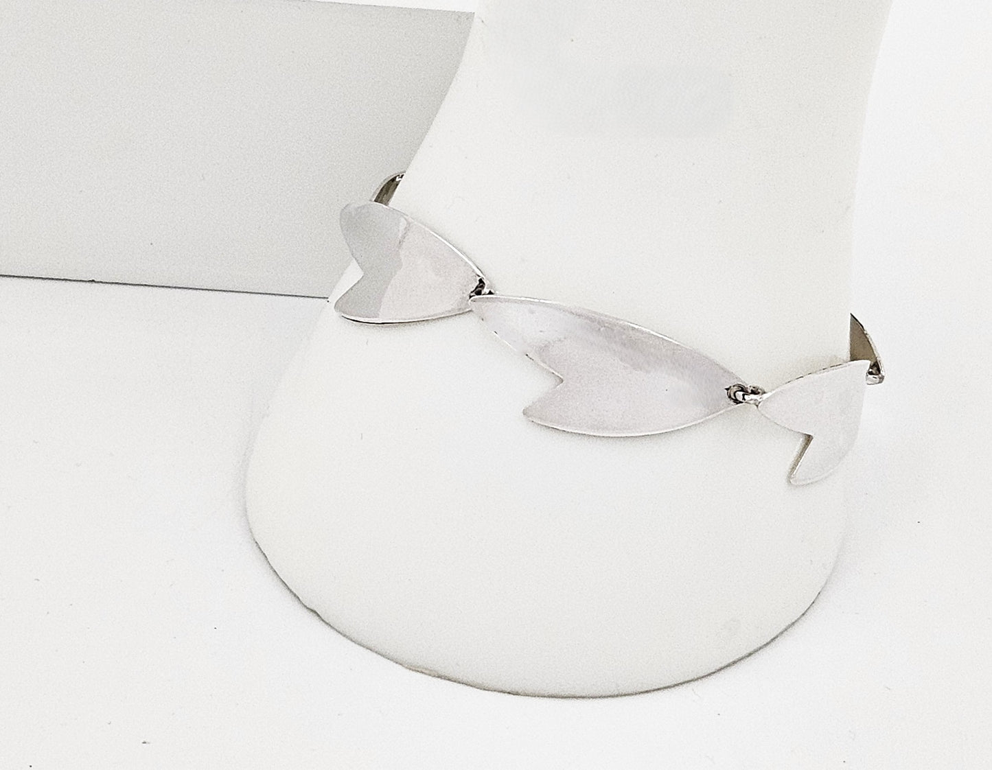 Arne Johansen Denmark Abstract Modernist Sterling Bracelet Brooch Set 1960s, alternate product view 3