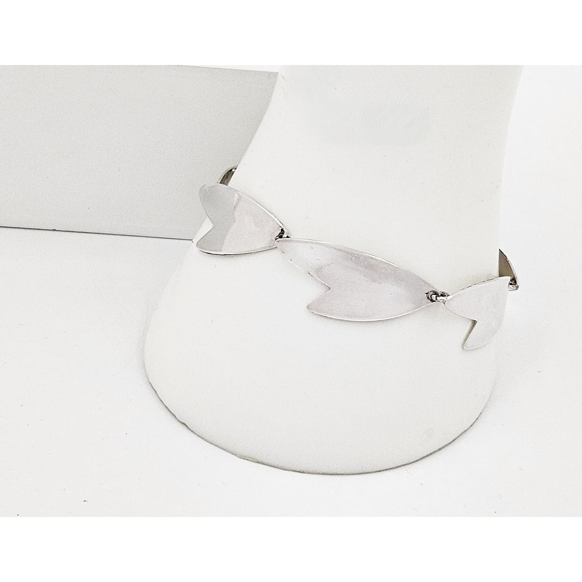 Arne Johansen Denmark Abstract Modernist Sterling Bracelet Brooch Set 1960s, alternate product view 3