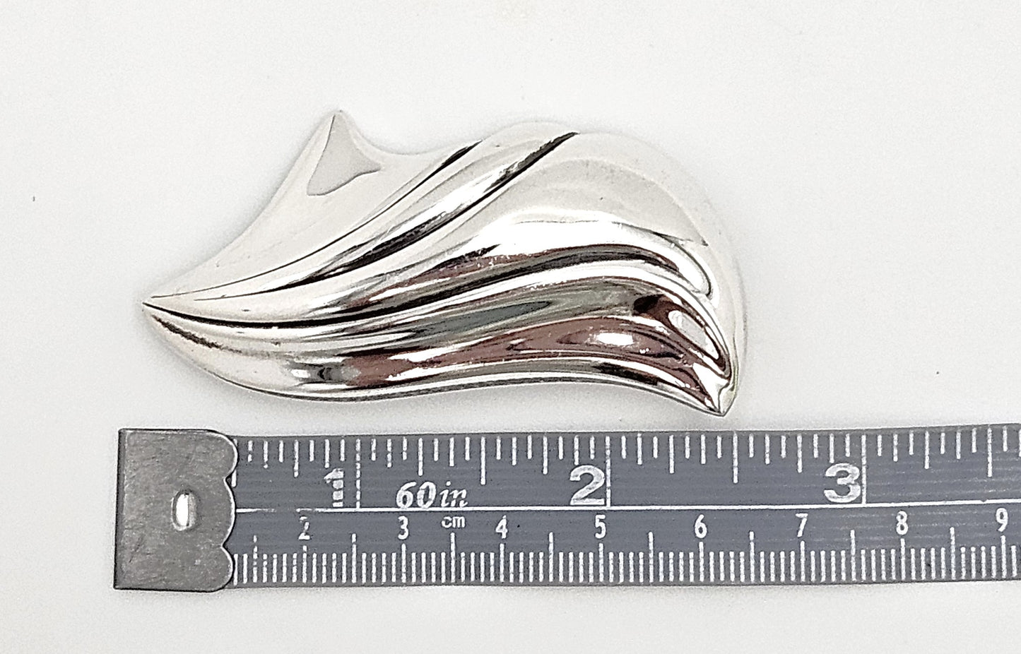 Fabulous Designer Kabana Sterling Silver Large Modernist Brooch 1980/90s