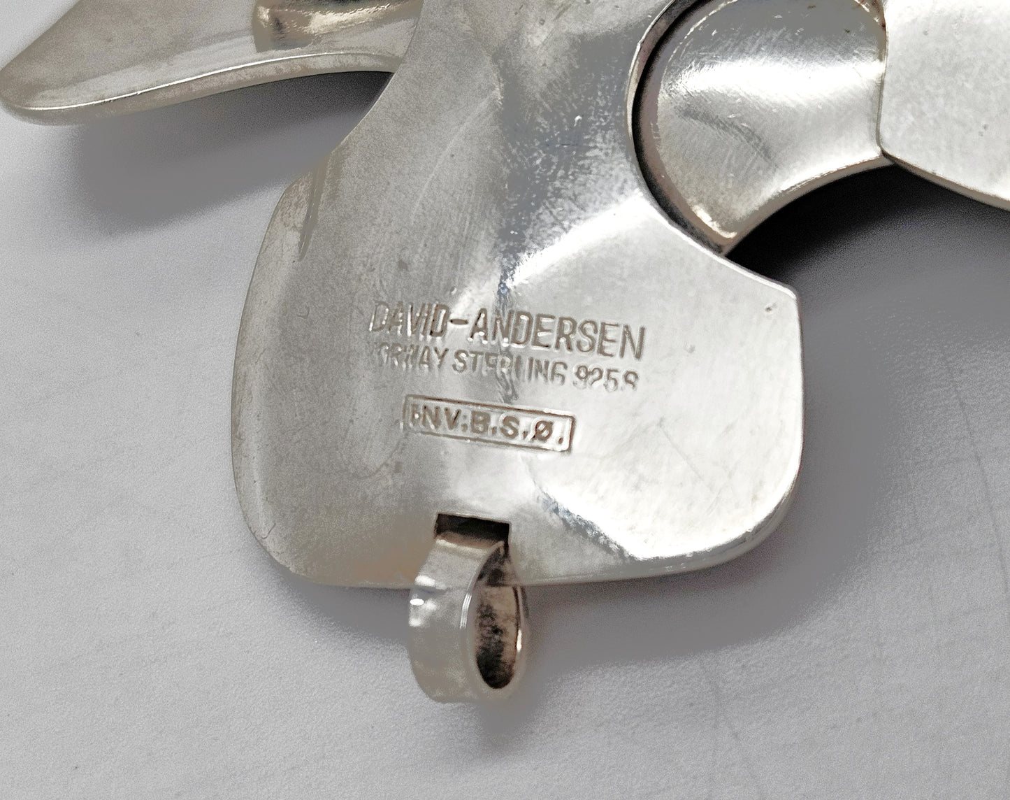 David Andersen BSO Norway 925 Enamel Modernist Statement Necklace 1960s