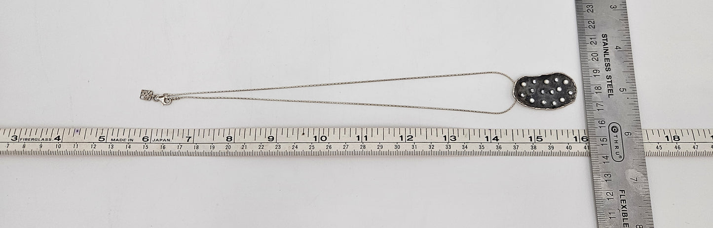 Retired Silpada G&H Sterling Silver Pearls Swarovski Crystals Modernist Necklace, alternate product view 8