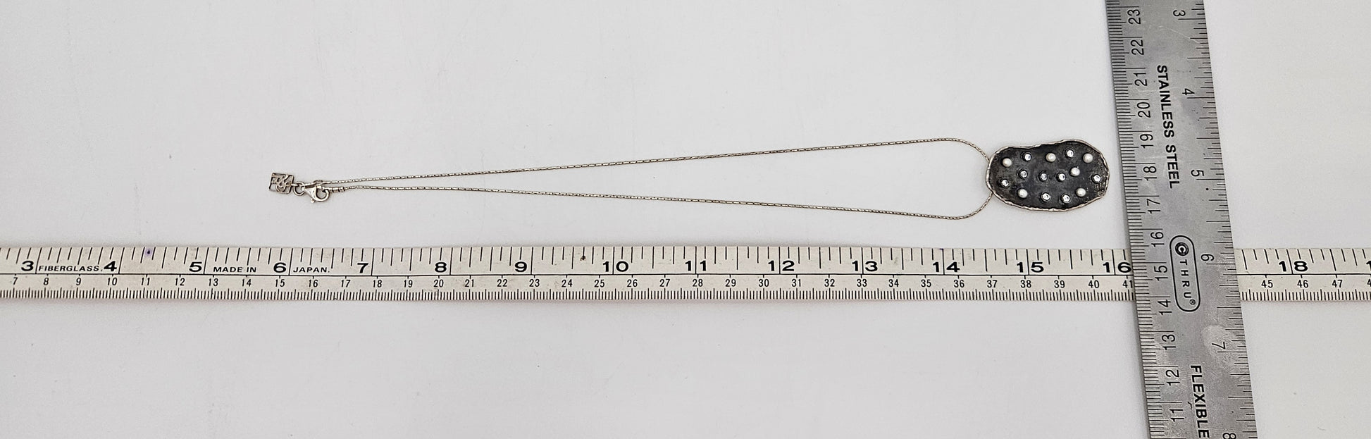 Retired Silpada G&H Sterling Silver Pearls Swarovski Crystals Modernist Necklace, alternate product view 8
