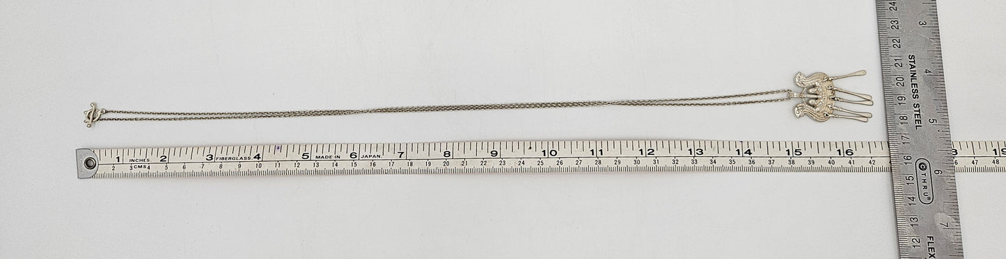 Kalevala Koru Finland Sterling XL 3D Articulating Viking Ship Necklace 1960's, alternate product view 10