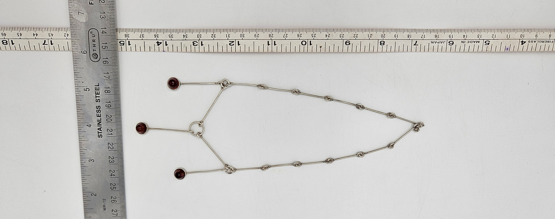 Assentorp Denmark sterling silver and Amber Multi-Pendant Articulating Necklace 1960s, view 8 of 8