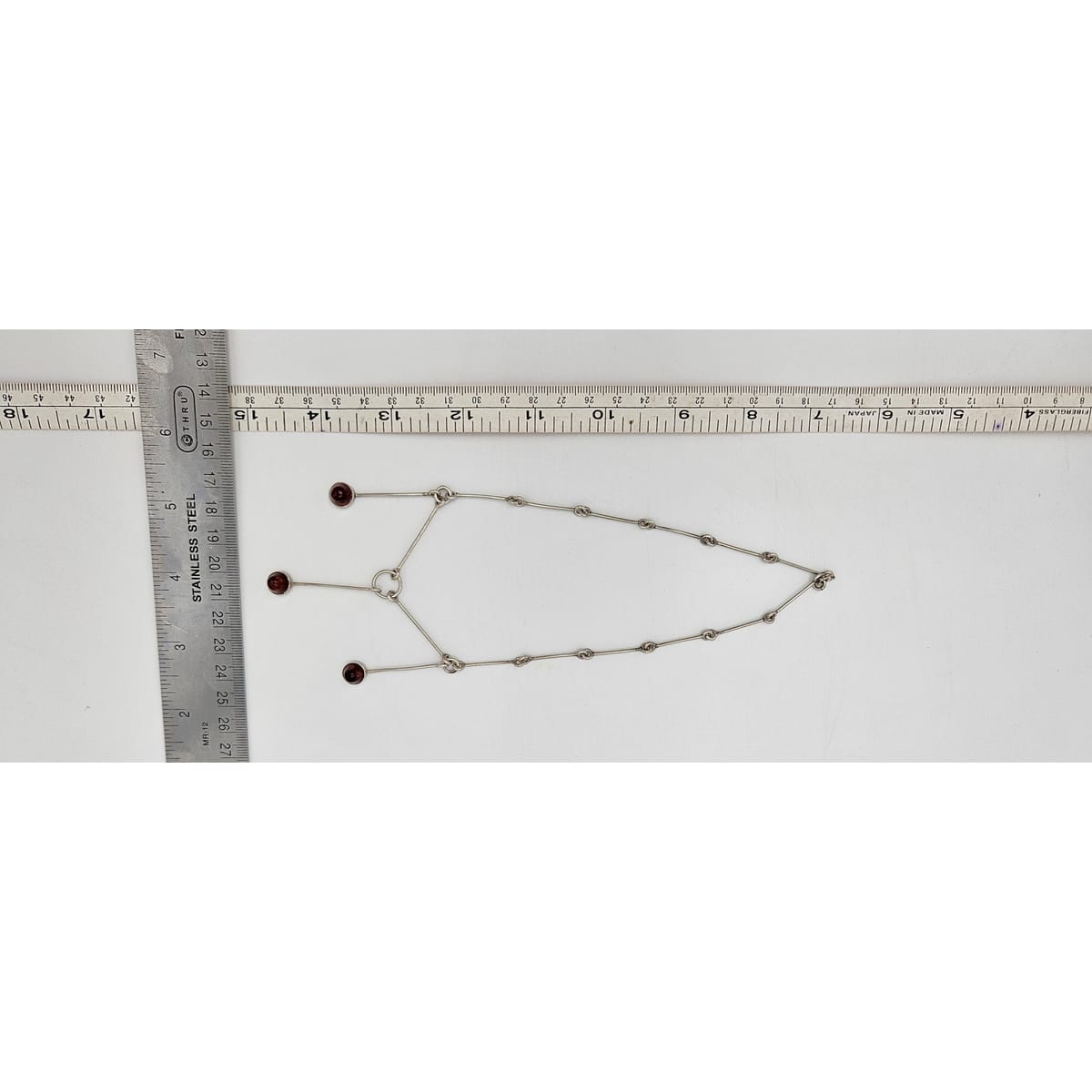 Assentorp Denmark sterling silver and Amber Multi-Pendant Articulating Necklace 1960s, view 8 of 8