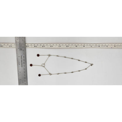 Assentorp Denmark sterling silver and Amber Multi-Pendant Articulating Necklace 1960s, view 8 of 8