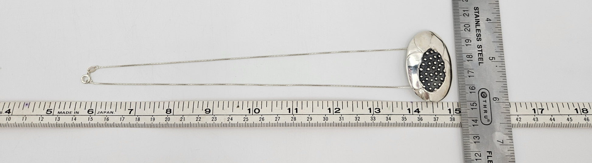 Eivind Hillestad Smykker Norway sterling silver abstract Poppy Pendant Necklace, view 7 of 7