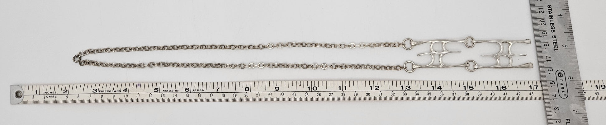 sterling silver abstract modernist Necklace Signed, view 8 of 8