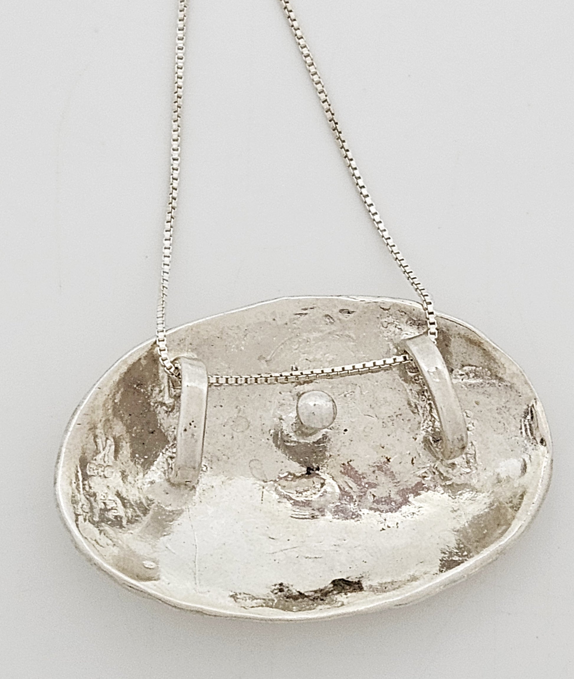 Eivind Hillestad Smykker Norway sterling silver abstract Poppy Pendant Necklace, view 5 of 7