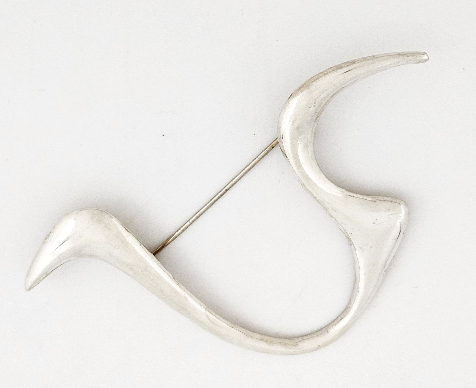Vintage Studio Artisan sterling silver large Retro Atomic modernist Brooch Pin, view 1 of 7