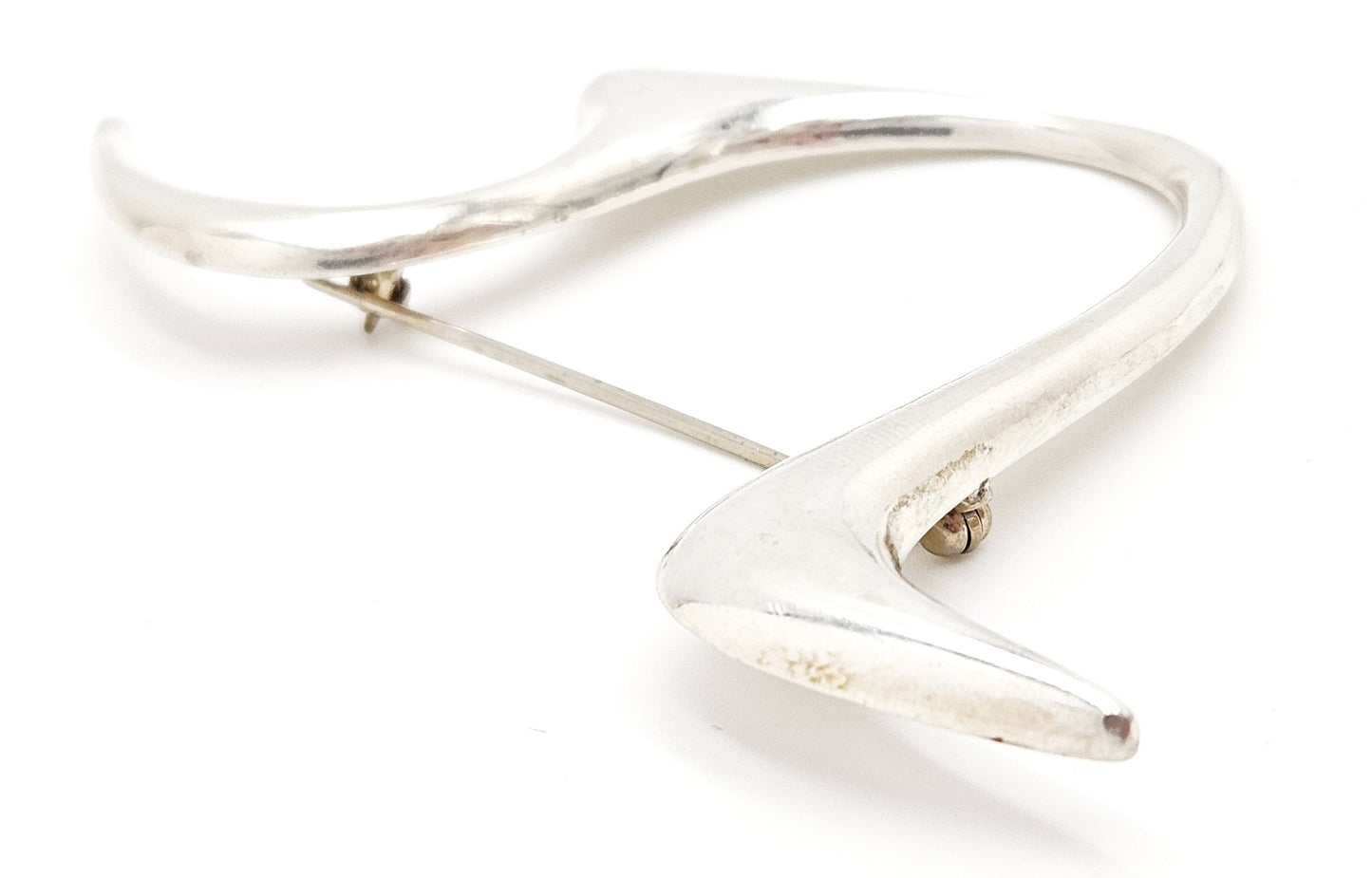 Vintage Studio Artisan sterling silver large Retro Atomic modernist Brooch Pin, view 4 of 7