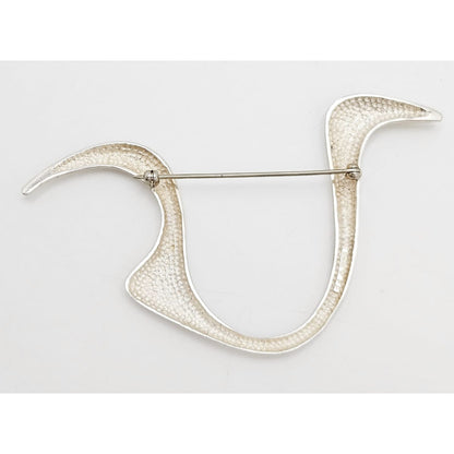 Vintage Studio Artisan sterling silver large Retro Atomic modernist Brooch Pin, view 5 of 7