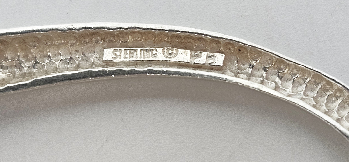 Vintage Studio Artisan sterling silver large Retro Atomic modernist Brooch Pin, view 6 of 7