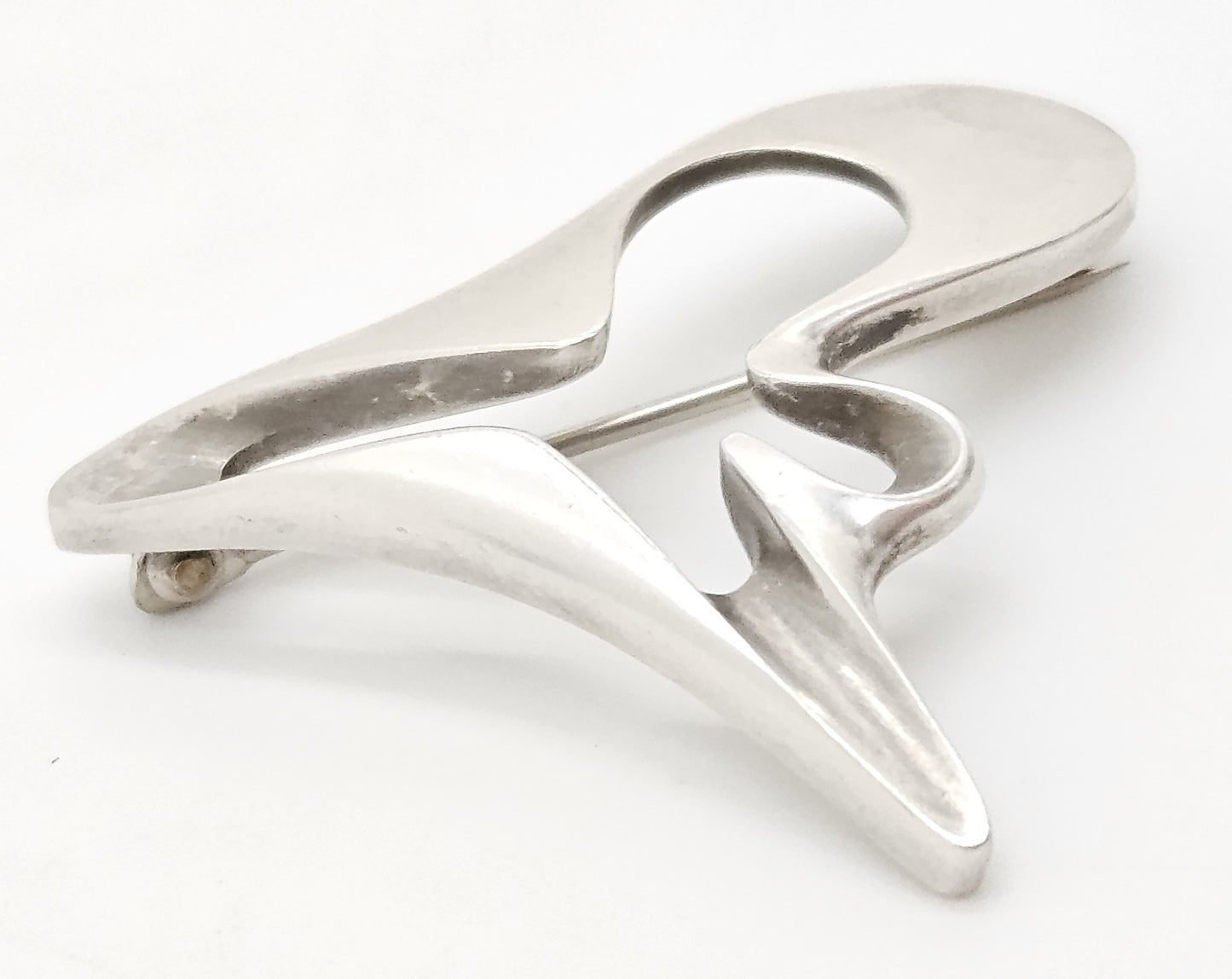Georg Jensen sterling silver Koppel Biomorphic Brooch, view 4 of 7