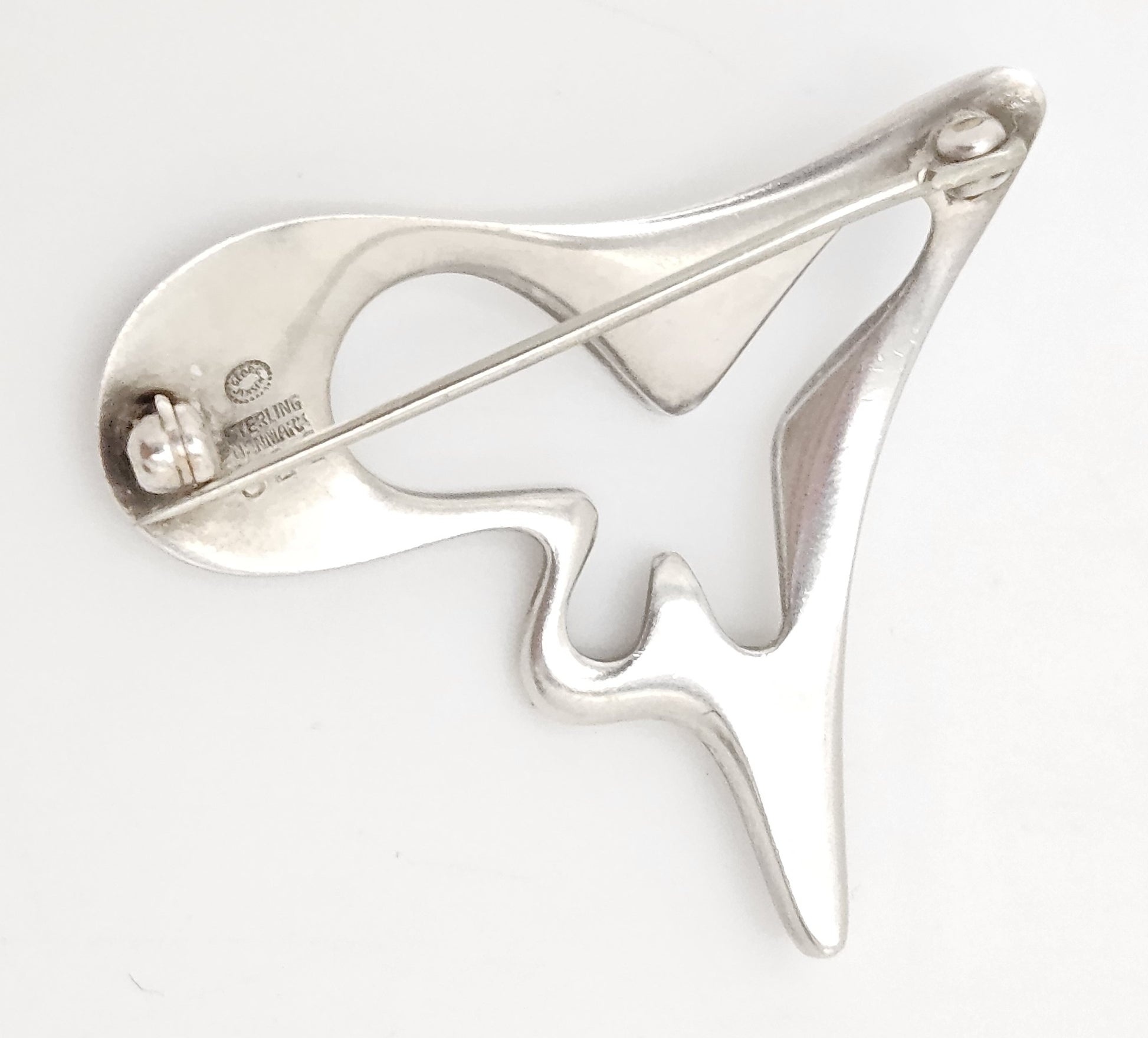 Georg Jensen sterling silver Koppel Biomorphic Brooch, view 5 of 7