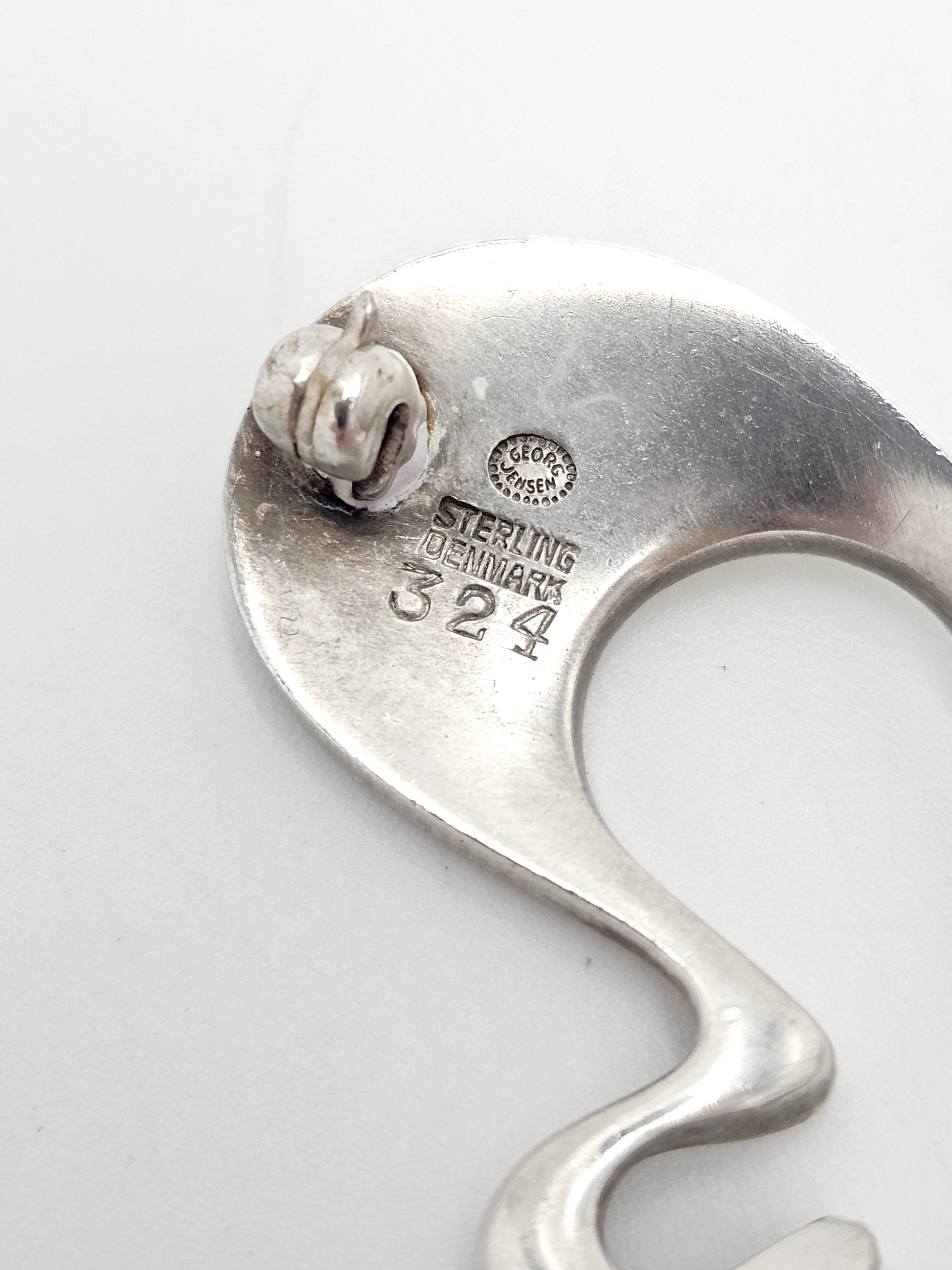 Georg Jensen sterling silver Koppel Biomorphic Brooch, view 6 of 7