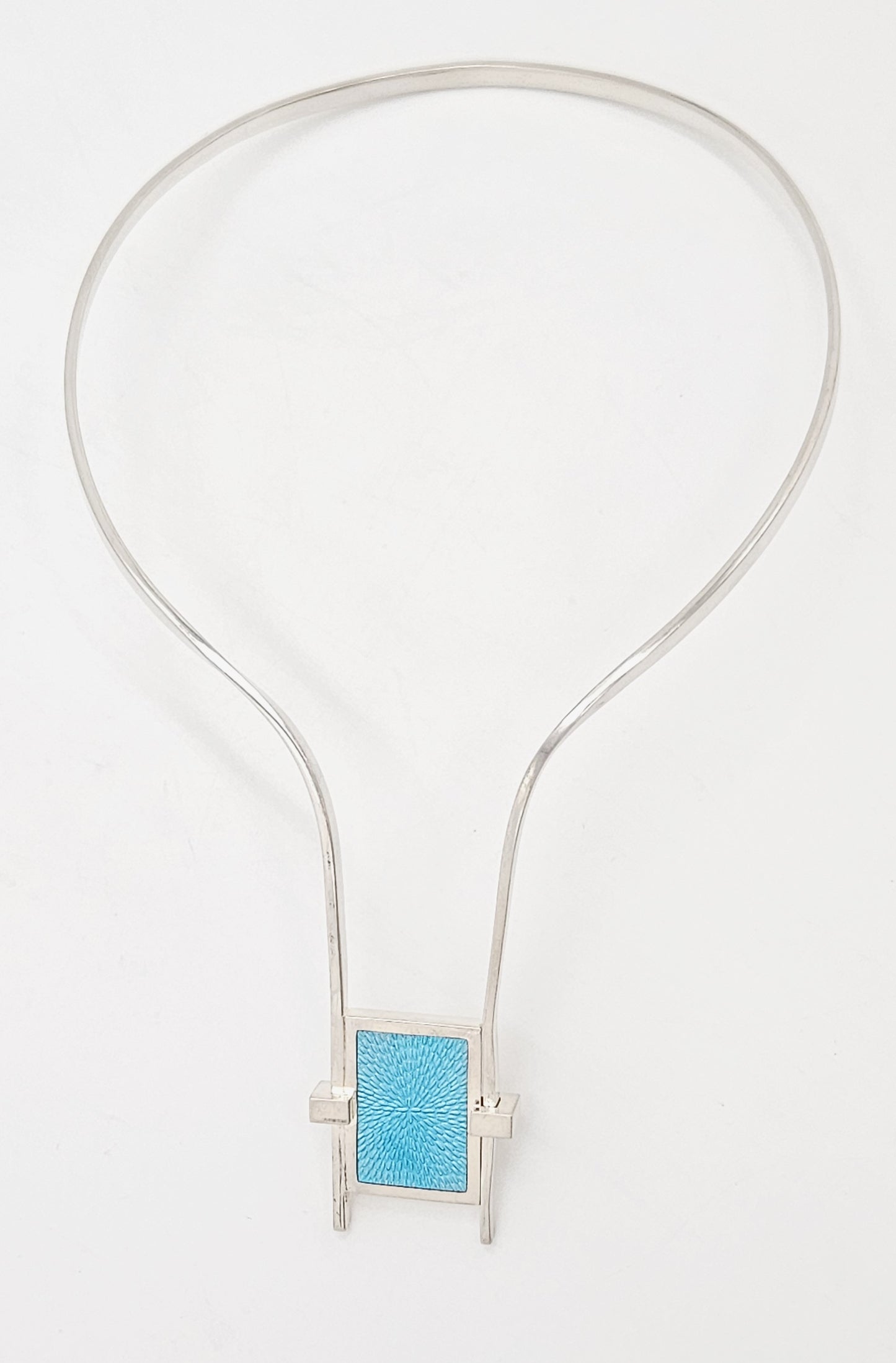 Pekka Piekainen for Auran Kultaseppa Finland sterling silver and enamel Necklace 1973, view 3 of 10