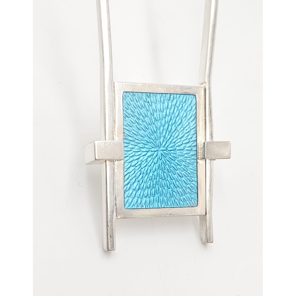 Pekka Piekainen for Auran Kultaseppa Finland sterling silver and enamel Necklace 1973, view 6 of 10