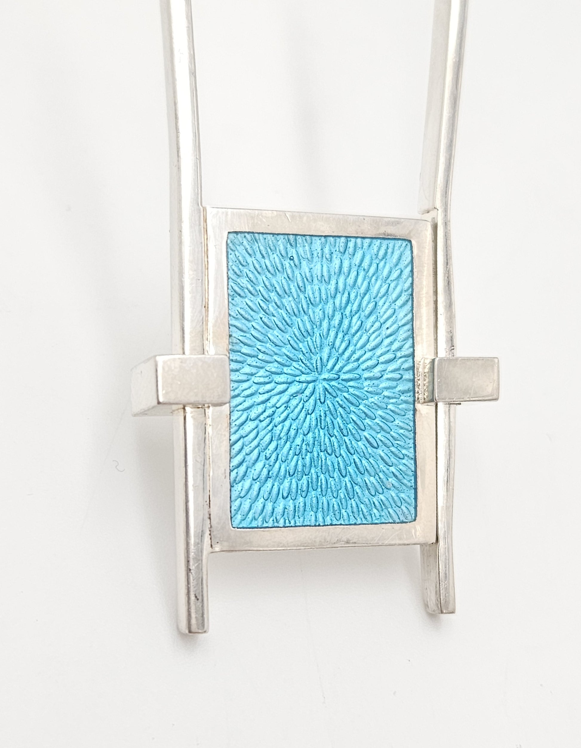 Pekka Piekainen for Auran Kultaseppa Finland sterling silver and enamel Necklace 1973, view 5 of 10