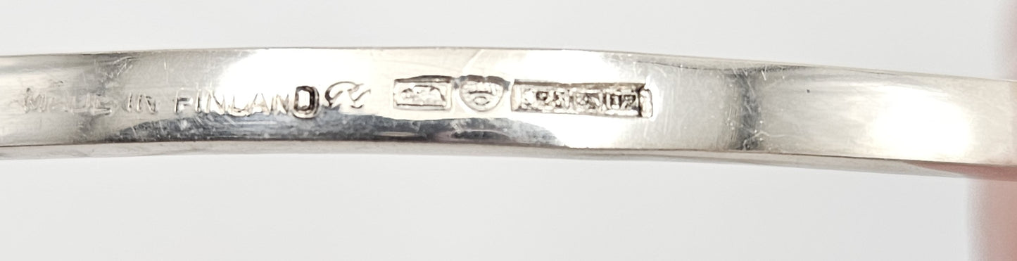 Pekka Piekainen for Auran Kultaseppa Finland sterling silver and enamel Necklace 1973, view 8 of 10