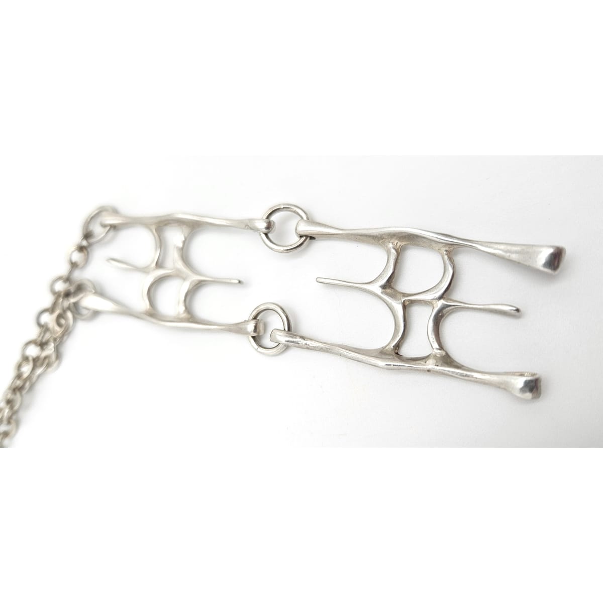 sterling silver abstract modernist Necklace Signed, view 6 of 8