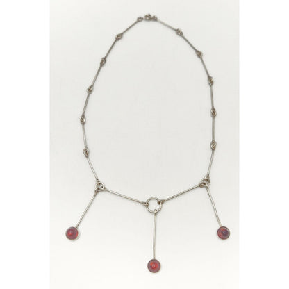 Assentorp Denmark sterling silver and Amber Multi-Pendant Articulating Necklace 1960s, view 1 of 8
