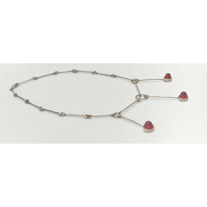 Assentorp Denmark sterling silver and Amber Multi-Pendant Articulating Necklace 1960s, view 3 of 8