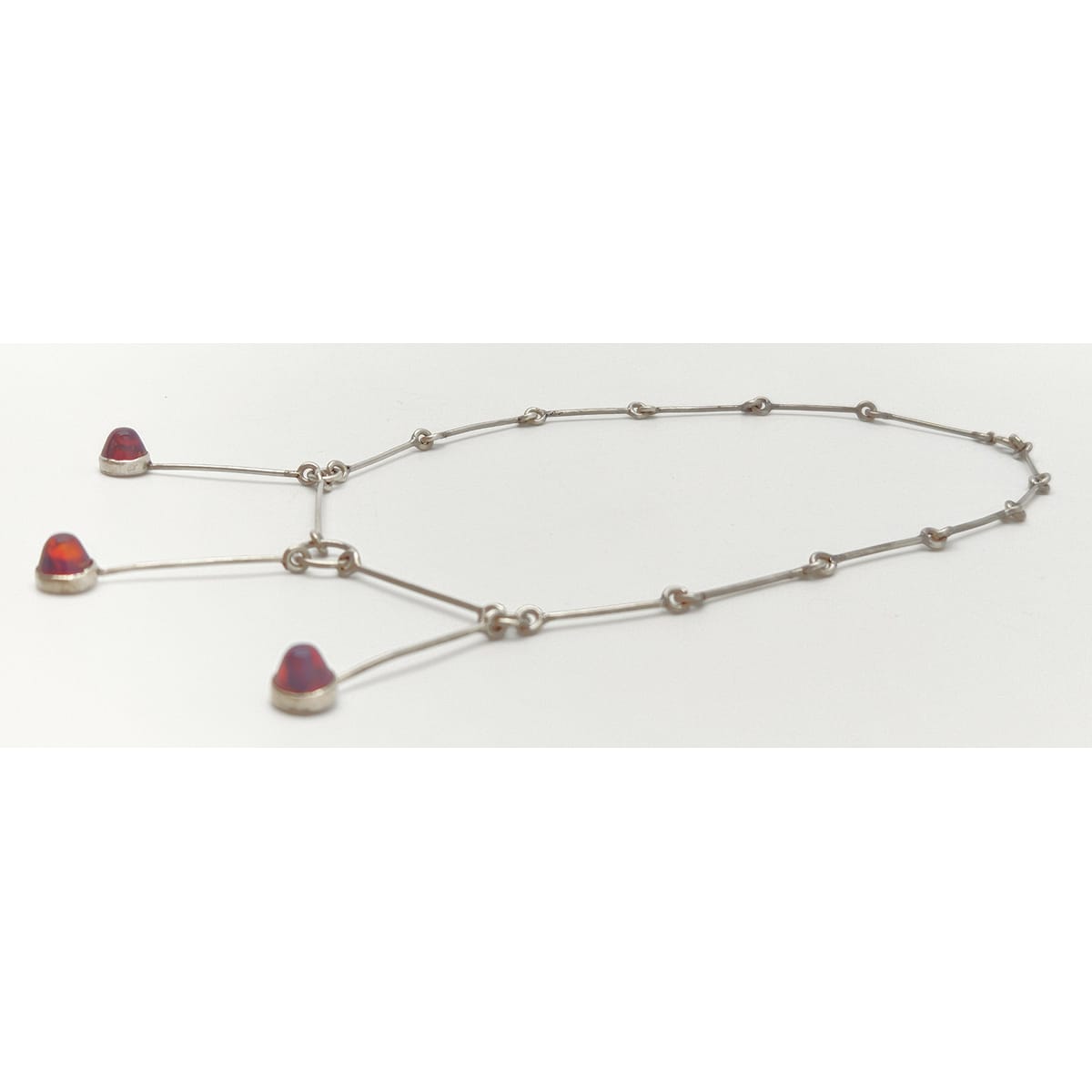 Assentorp Denmark sterling silver and Amber Multi-Pendant Articulating Necklace 1960s, view 4 of 8
