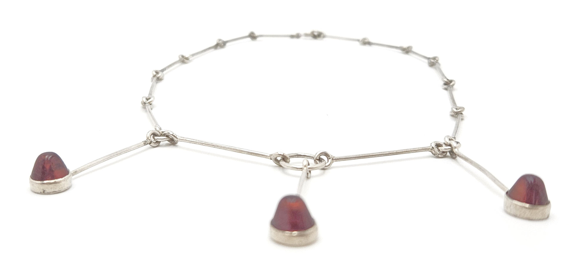 Assentorp Denmark sterling silver and Amber Multi-Pendant Articulating Necklace 1960s, view 5 of 8
