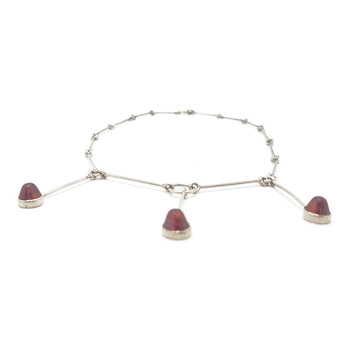 Assentorp Denmark sterling silver and Amber Multi-Pendant Articulating Necklace 1960s, view 5 of 8