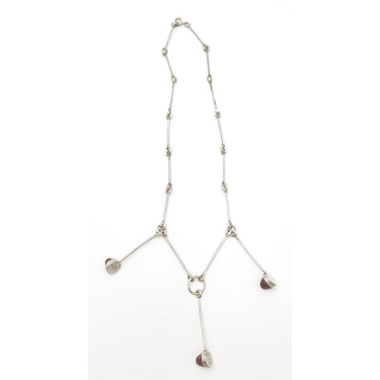 Assentorp Denmark sterling silver and Amber Multi-Pendant Articulating Necklace 1960s, view 6 of 8