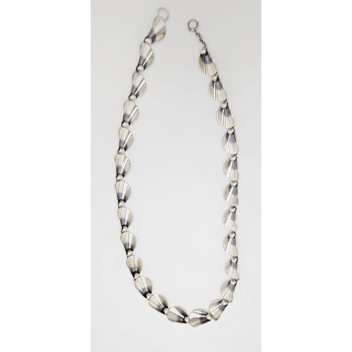 Niels Erik From Denmark sterling silver Art Deco Flora Fauna Necklace circa 1940s, view 3 of 9