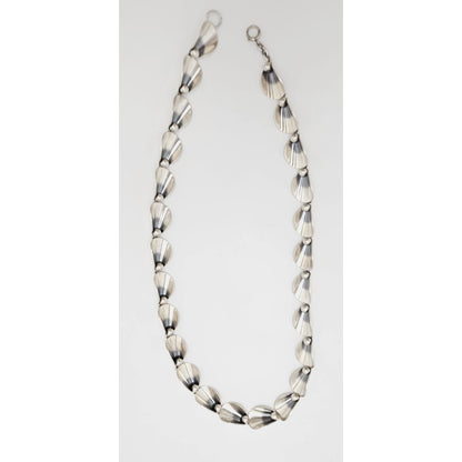 Niels Erik From Denmark sterling silver Art Deco Flora Fauna Necklace circa 1940s, view 3 of 9