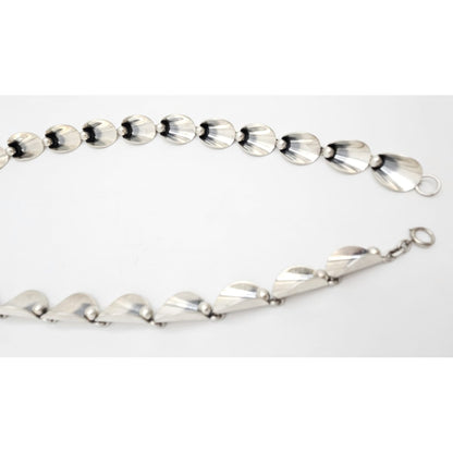 Niels Erik From Denmark sterling silver Art Deco Flora Fauna Necklace circa 1940s, view 4 of 9