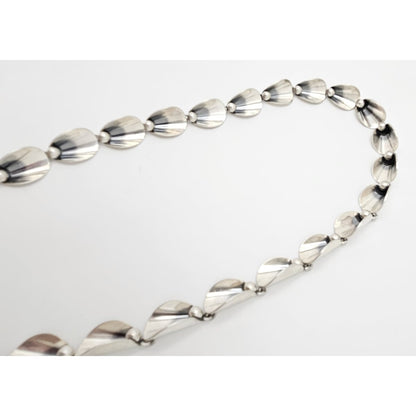 Niels Erik From Denmark sterling silver Art Deco Flora Fauna Necklace circa 1940s, view 5 of 9